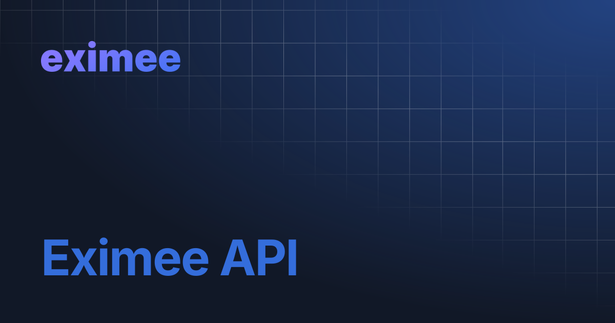 Eximee API | eximee Platform Docs