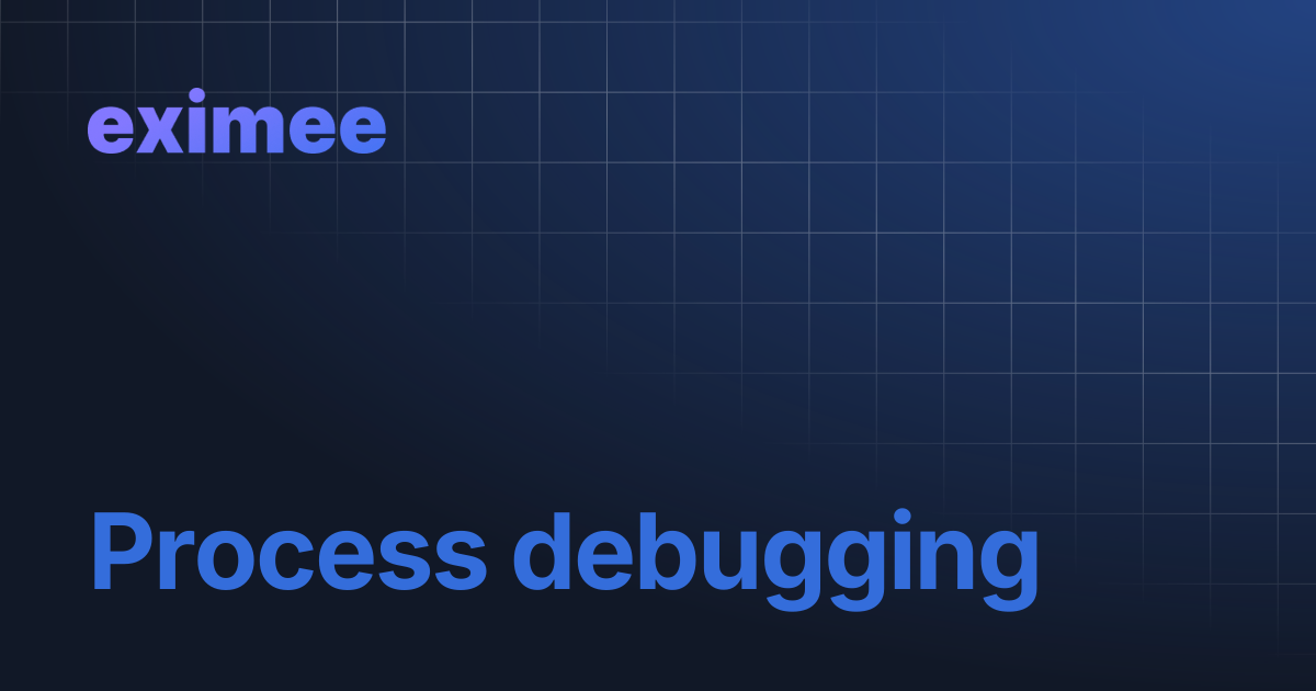 Debugging processes | eximee Platform Docs