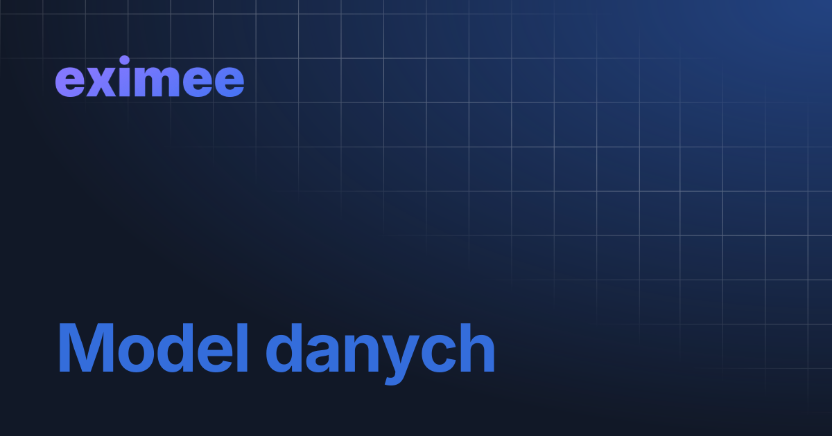 Model danych | eximee Platform Docs