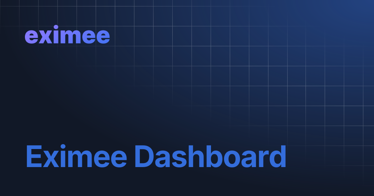 Eximee Dashboard | eximee Platform Docs