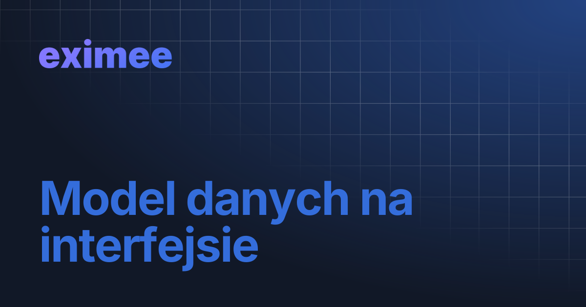 Model danych na interfejsie | eximee Platform Docs